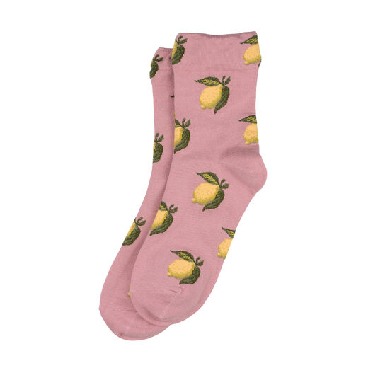Lemon print socks